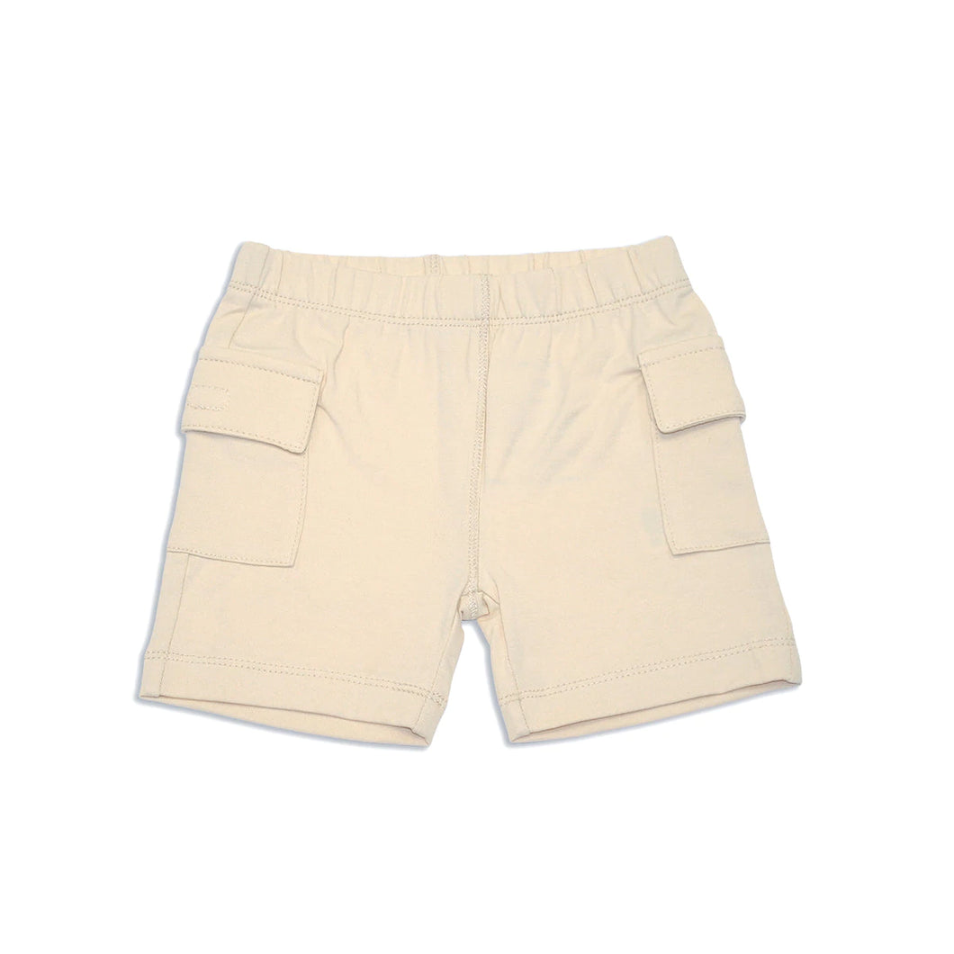 Organic Cotton Cargo Pocket Shorts (Sand Dollar)