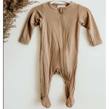Load image into Gallery viewer, Sand Oeko-Tex Certified Bamboo Knit Zipper Footed Sleeper
