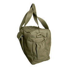 Load image into Gallery viewer, Kamouraska Organic Canvas Diaper Bag in Olive
