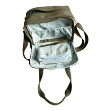 Load image into Gallery viewer, Kamouraska Organic Canvas Diaper Bag in Olive
