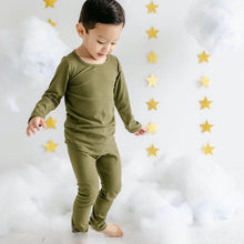 Load image into Gallery viewer, Olive - Kid&#39;s/Youth Rib-Knit Pajama Set
