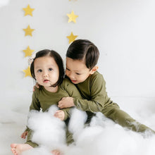 Load image into Gallery viewer, Olive - Kid&#39;s/Youth Rib-Knit Pajama Set
